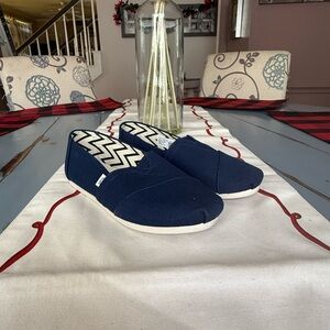 Toms Classic Blue Canvas Slip-Ons